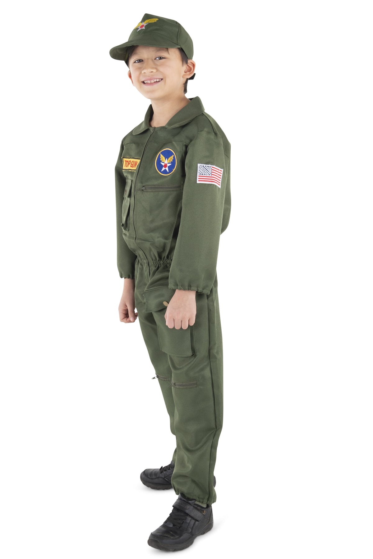  Top Gun Costume - Air Force Fighter Pilot Costume - WW2 Fighter Pilot Dress Up for Boys and Girls