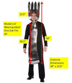  Fork Costume Adult Halloween, Silver, Fits Both Women and Men