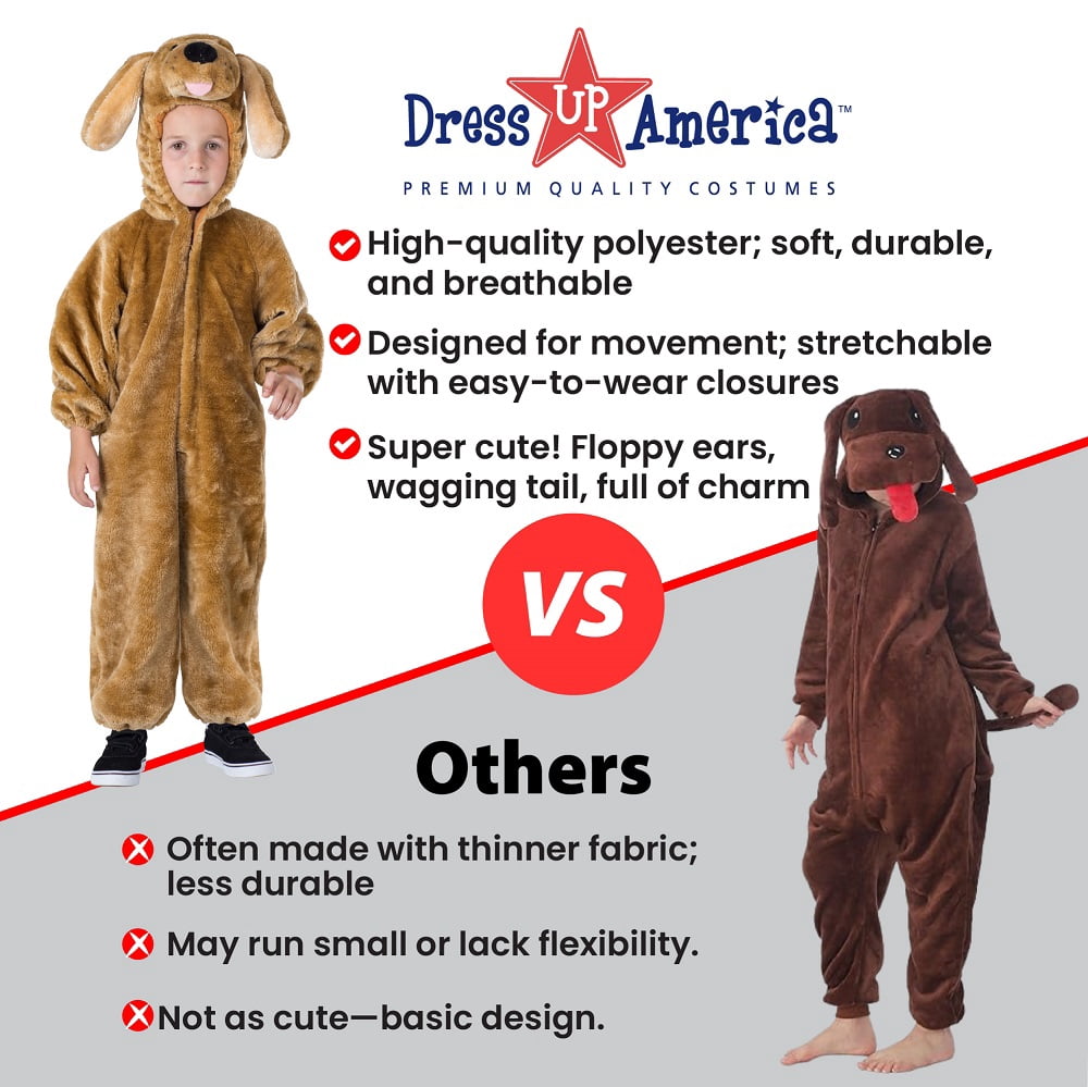  Puppy Costume For Kids  Labrador Or Golden Retriever Dog Dress-Up For Boys And Girls