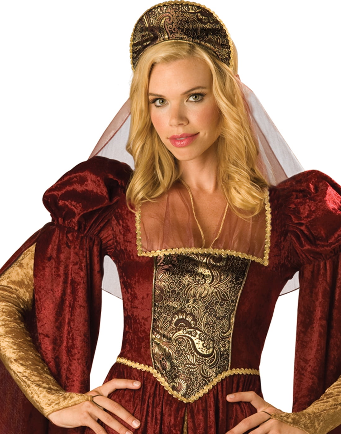 Renaissance Maiden Women's Halloween Fancy-Dress Costume for Adult, Regular L