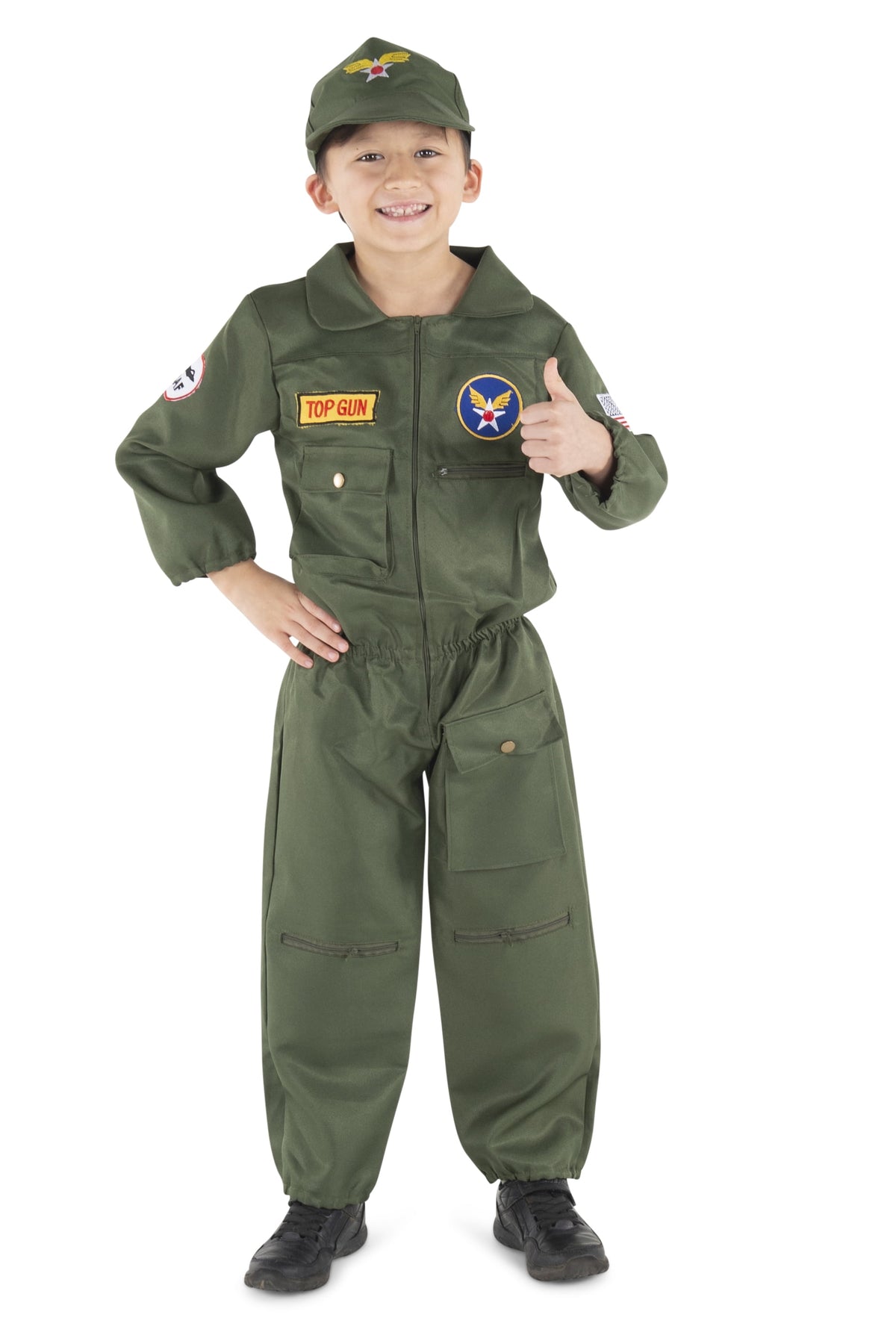  Top Gun Costume - Air Force Fighter Pilot Costume - WW2 Fighter Pilot Dress Up for Boys and Girls