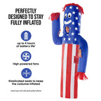  Adult Inflatable Tube Man Costume Funny Blow Up Wavy Arm USA Flag Halloween Purple One Size