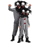  Kids 2 Headed Killer Clown Costume Boys Girls Halloween Halloween Multi-color S