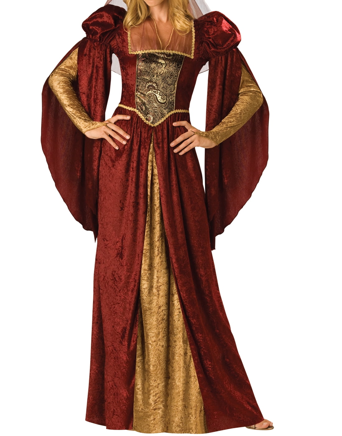 Renaissance Maiden Women's Halloween Fancy-Dress Costume for Adult, Regular L