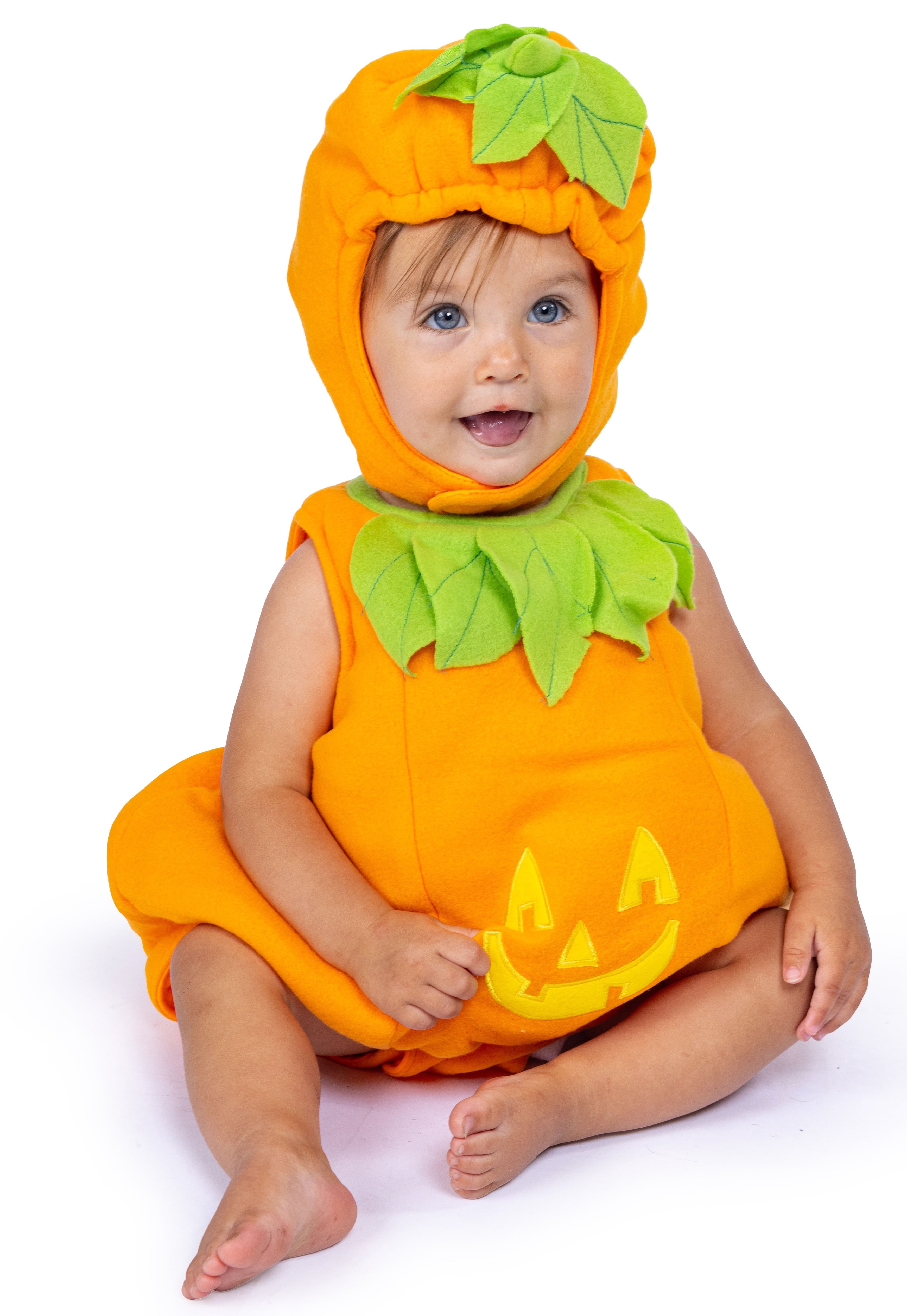 Dress-Up-America Baby Pumpkin Costume  Halloween Jack-O-Lantern