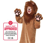  Deluxe Kids Lion Costume Boys Girls Animal Big Cat Halloween Fancy Dress Halloween Red M