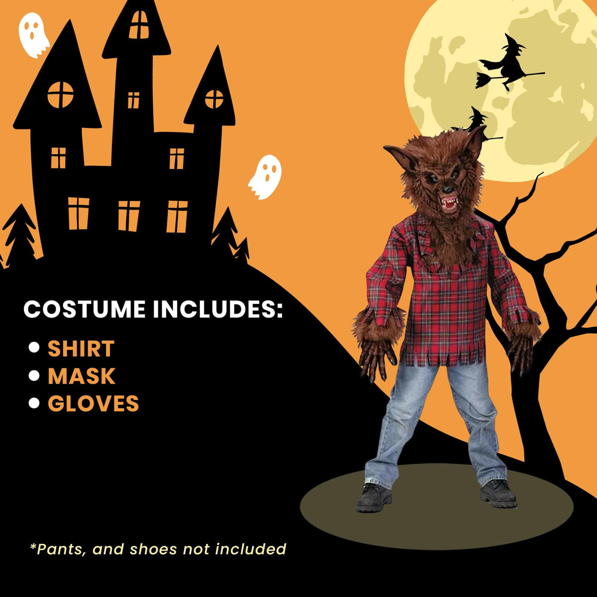  Werewolf Boys' Halloween Dress Up / Role Play Costume, L