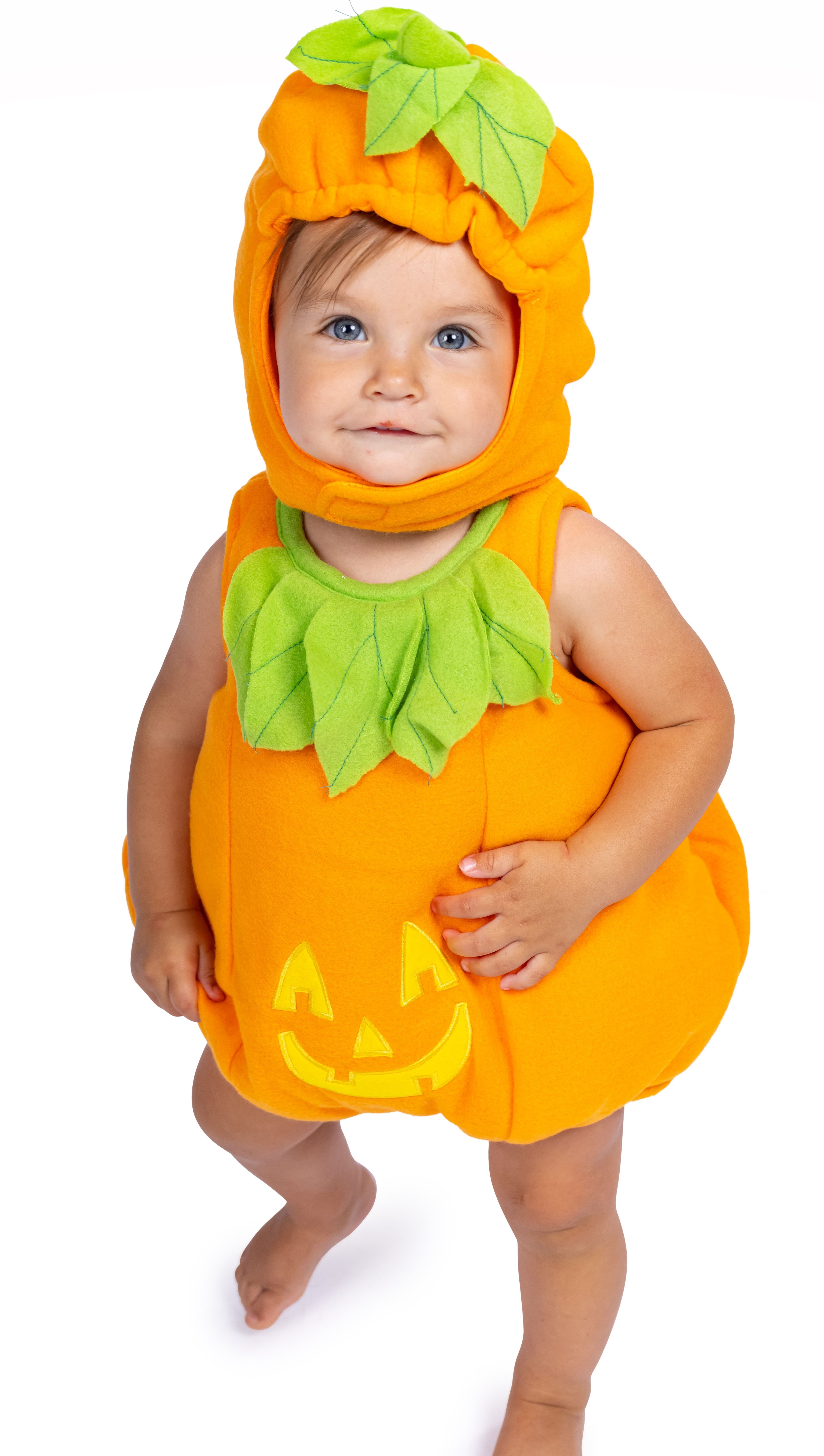 Dress-Up-America Baby Pumpkin Costume  Halloween Jack-O-Lantern
