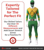 suits Adult Green Power Ranger suit Mens Superhero Fancy Dress Costume Halloween Green XL