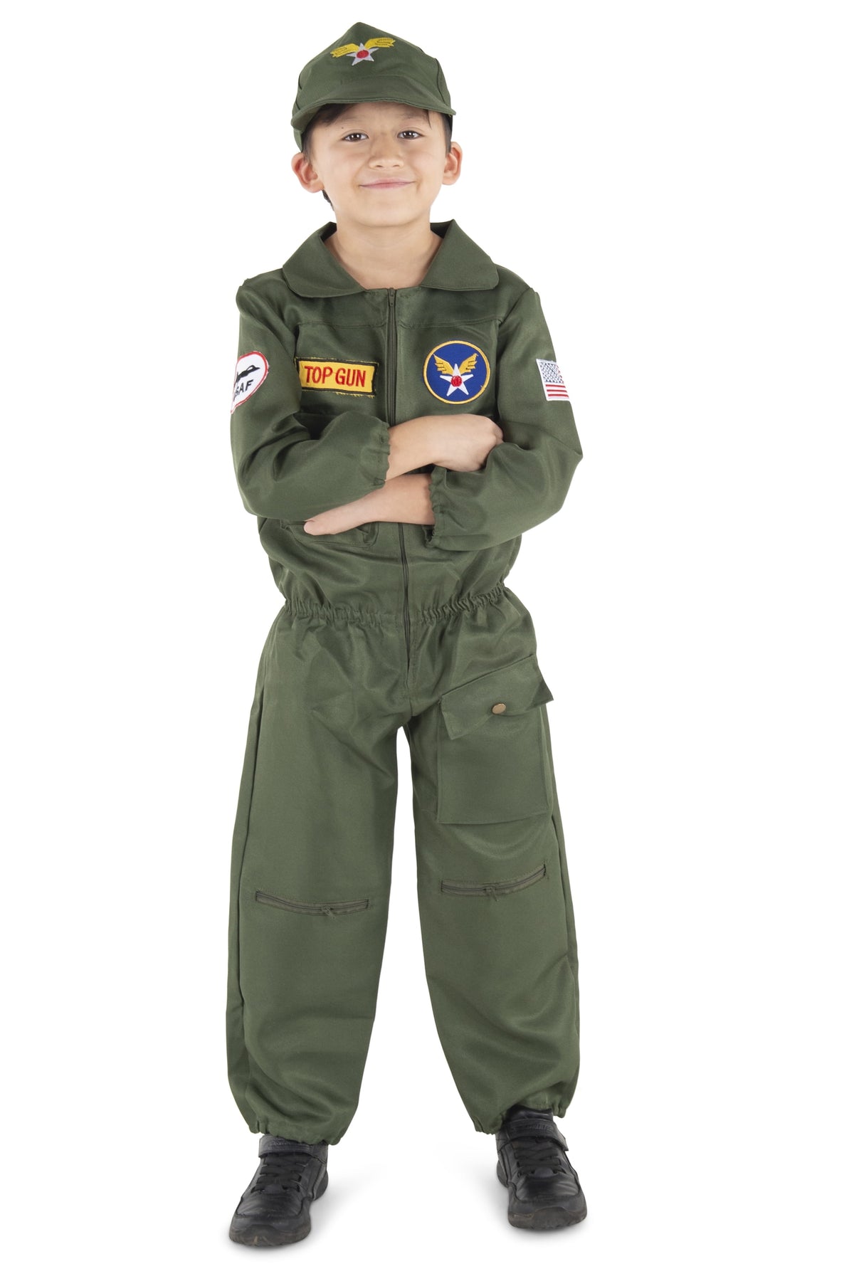  Top Gun Costume - Air Force Fighter Pilot Costume - WW2 Fighter Pilot Dress Up for Boys and Girls