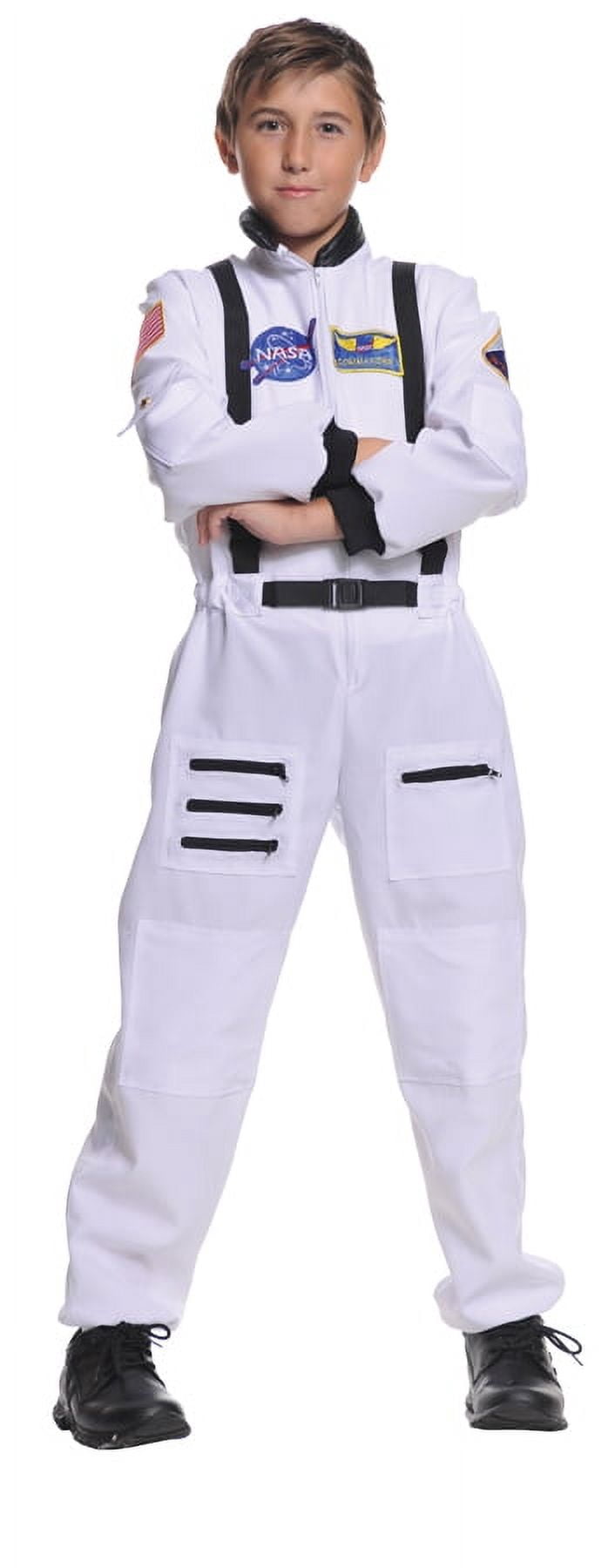  White Astronaut Boy's Halloween Fancy-Dress Costume for Child, Regular L (10-12)
