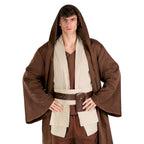  Mens Star Fantasy Knight Costume Adult Hooded Robe Halloween Fancy Dress Halloween Brown XL