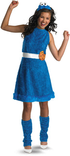  Cookie Monster Girl's Halloween Fancy-Dress Costume for Teen, L