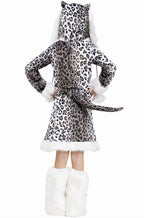  Snow Leopard Girl's Halloween Fancy-Dress Costume for Child, M