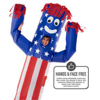  Adult Inflatable Tube Man Costume Funny Blow Up Wavy Arm USA Flag Halloween Purple One Size