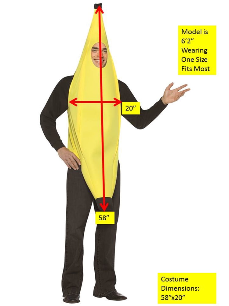  Banana Halloween Costume Tunic, Standard Size, Yellow