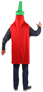  Sriracha Hot Sauce Halloween Funny Costumes, Adult, Unisex, Red