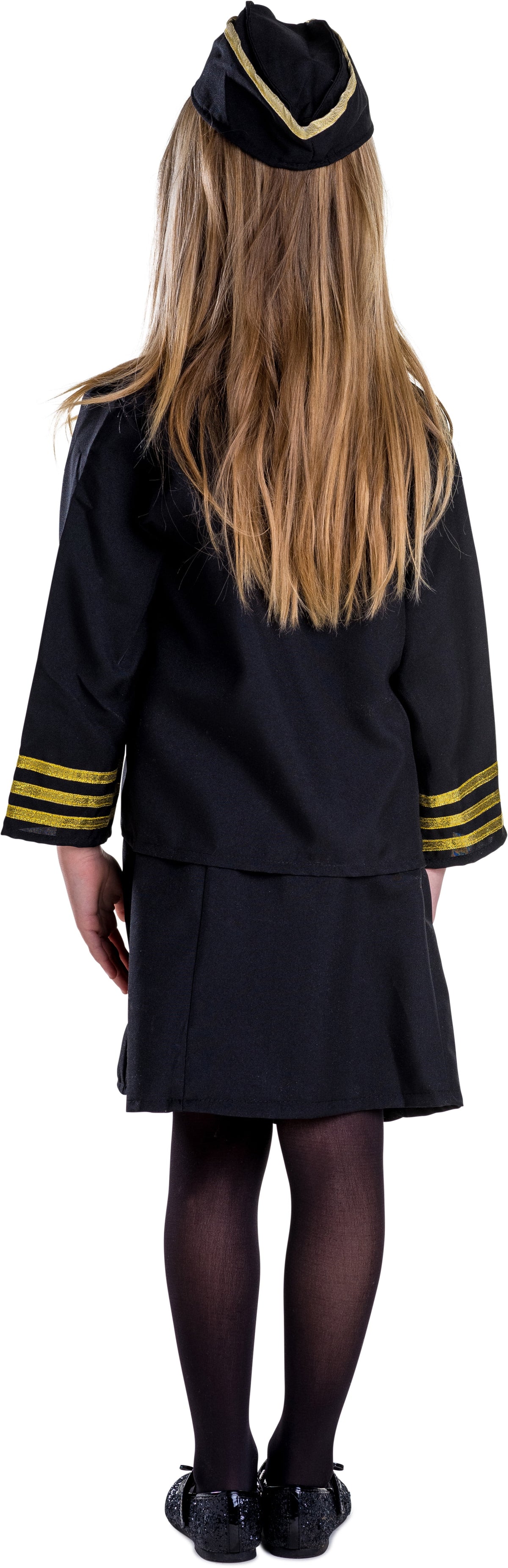  Flight Attendant Costume for Kids - Stewardess Costume Set for Girls - X-Large