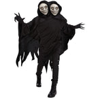 Kids 2 Headed Ghoul Costume Boys Girls Grim Reaper Death Halloween Halloween Black L