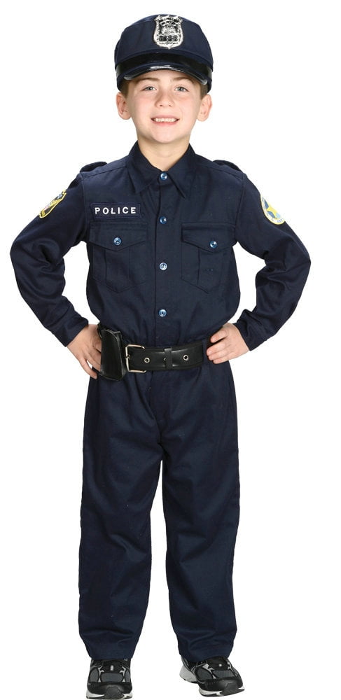  Police Officer Boy's Halloween Fancy-Dress Costume for Child, Regular S (4-6)