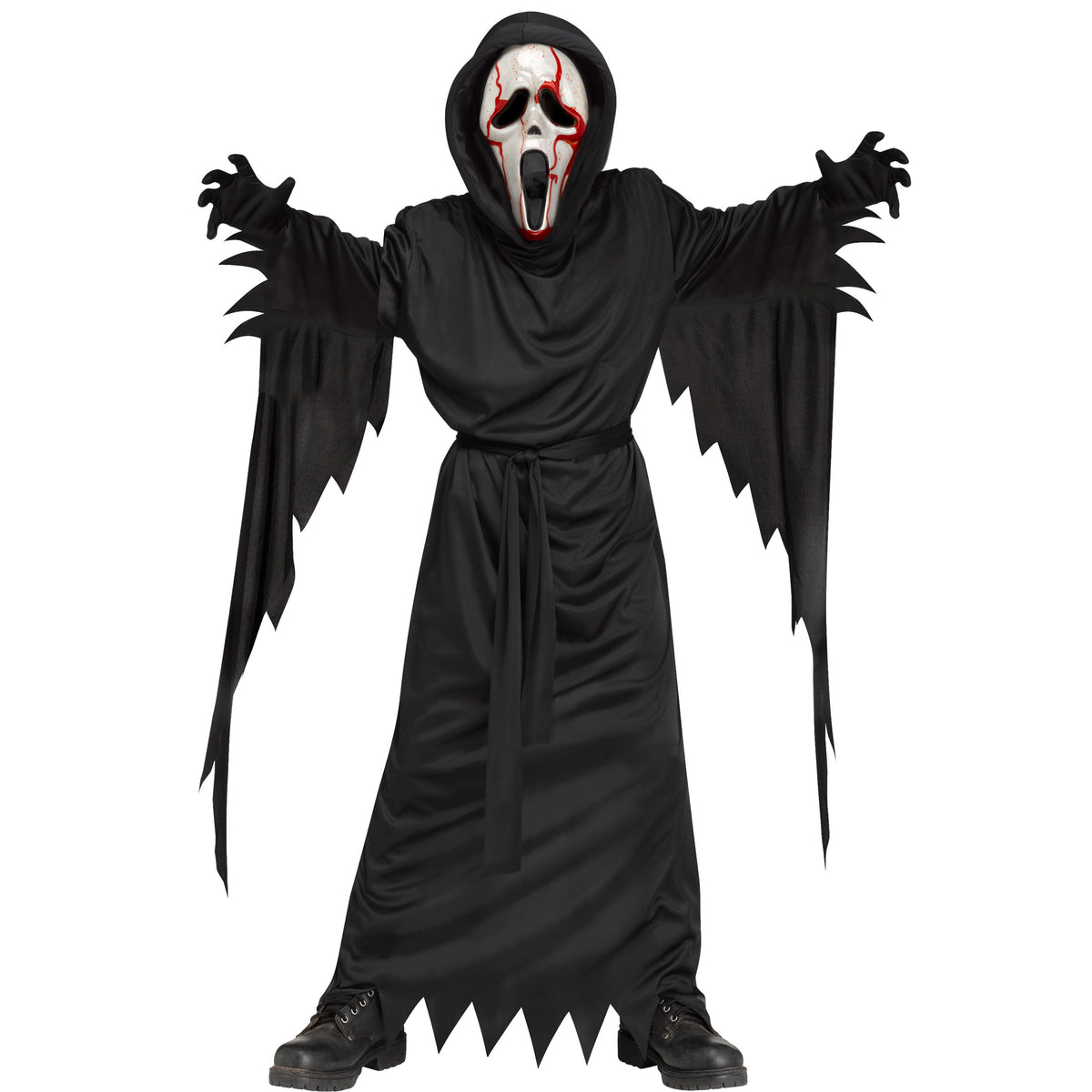 Officially Licensed Bleeding Ghost Face Halloween Costume for Children, Boys Size L (10/12), by 