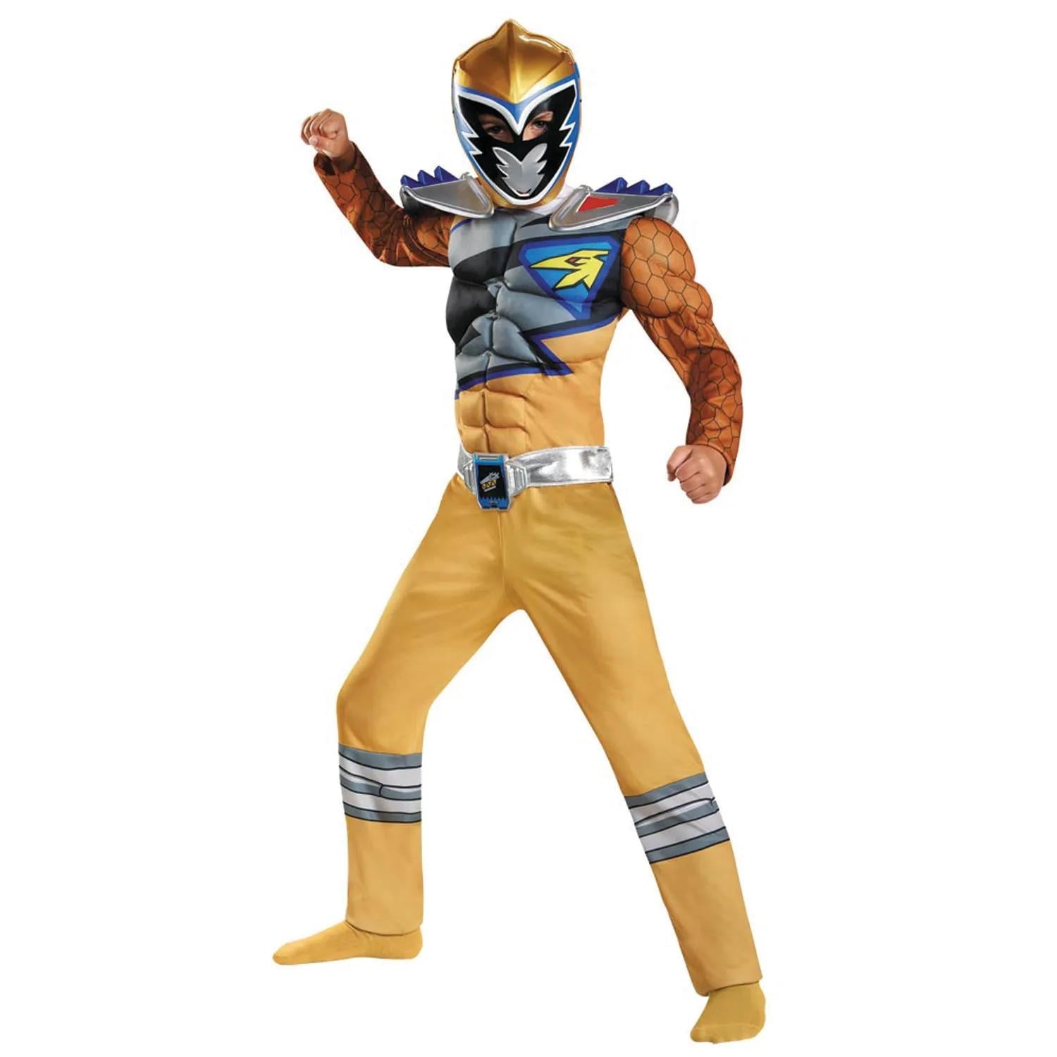 Boy\'s Gold Ranger Classic Muscle Halloween Costume - Dino Charge