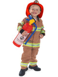  Firefighter Classic Tan Costume for Kids, Unisex Medium