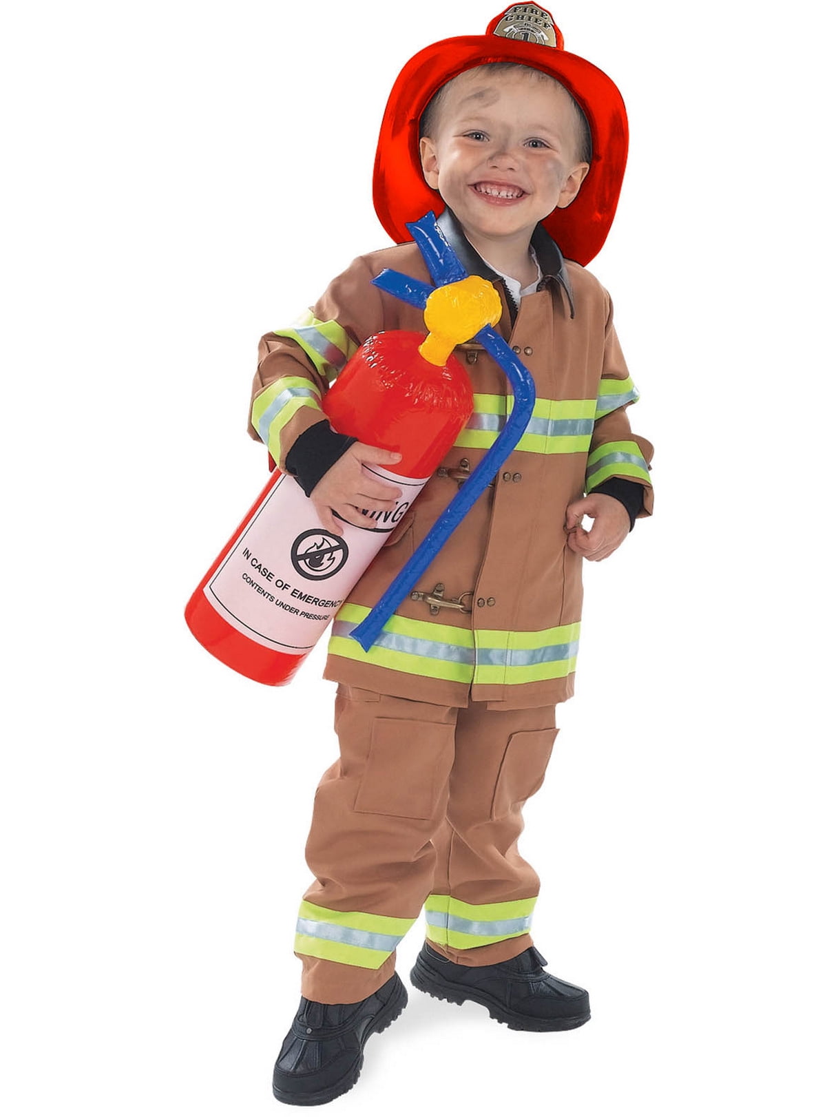  Firefighter Classic Tan Costume for Kids, Unisex Medium