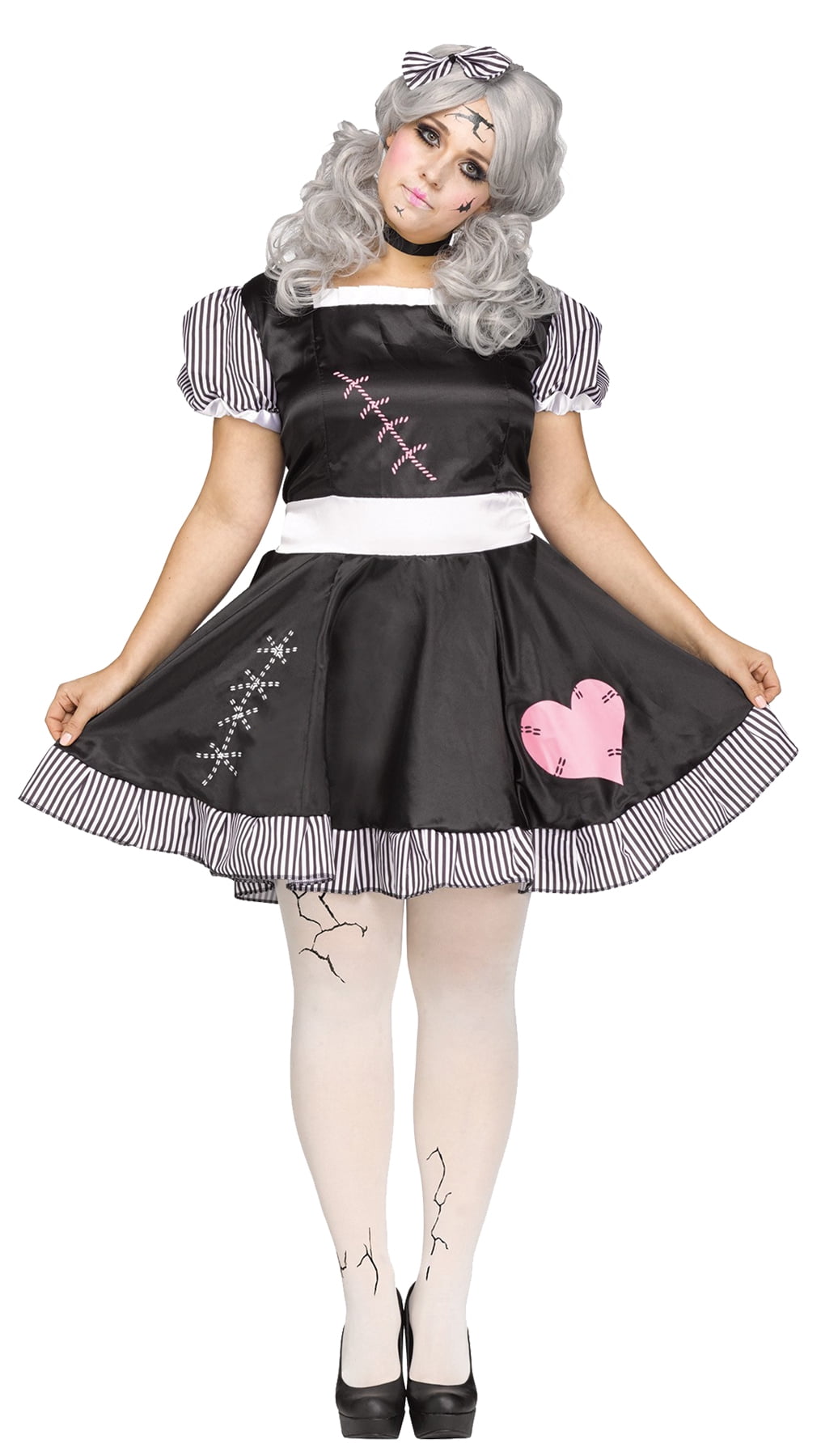 Broken Doll Halloween Fancy-Dress Costume for Adult, Women's Plus Size