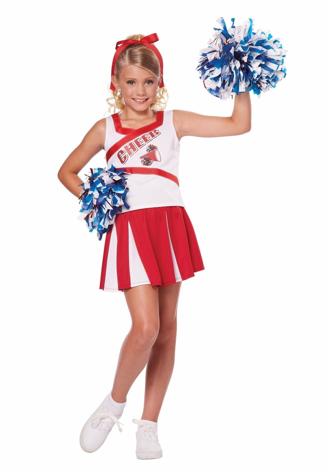  High School Cheerleader Girl's Halloween Fancy-Dress Costume for Child, S