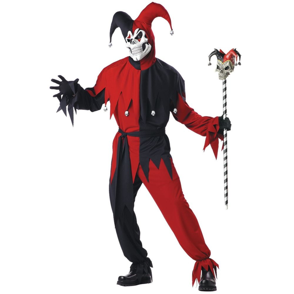  Jester Evil Men's Halloween Fancy-Dress Costume for Adult, Regular S