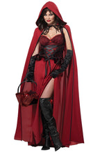 Spookyfits™ Dark Red Riding Hood Women's Halloween Costume for Adult