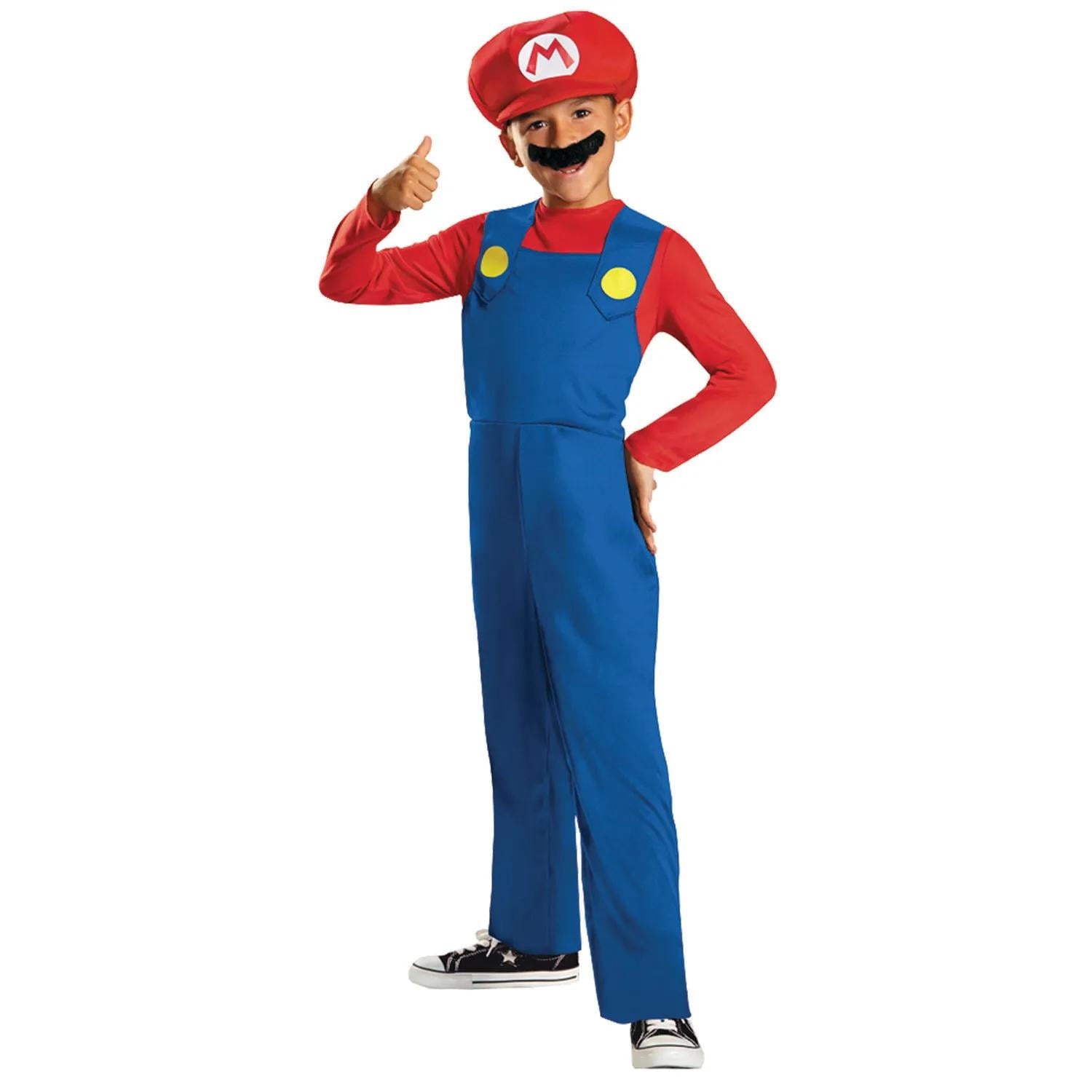  Boys' Classic Mario Jumpsuit Costume - Size 7-8