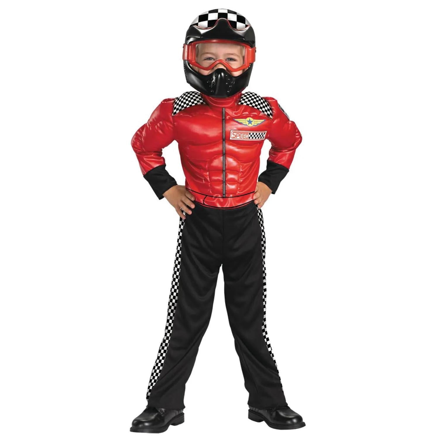  Toddler Boys' Turbo Racer Muscle Jumpsuit Costume - Size 4-6