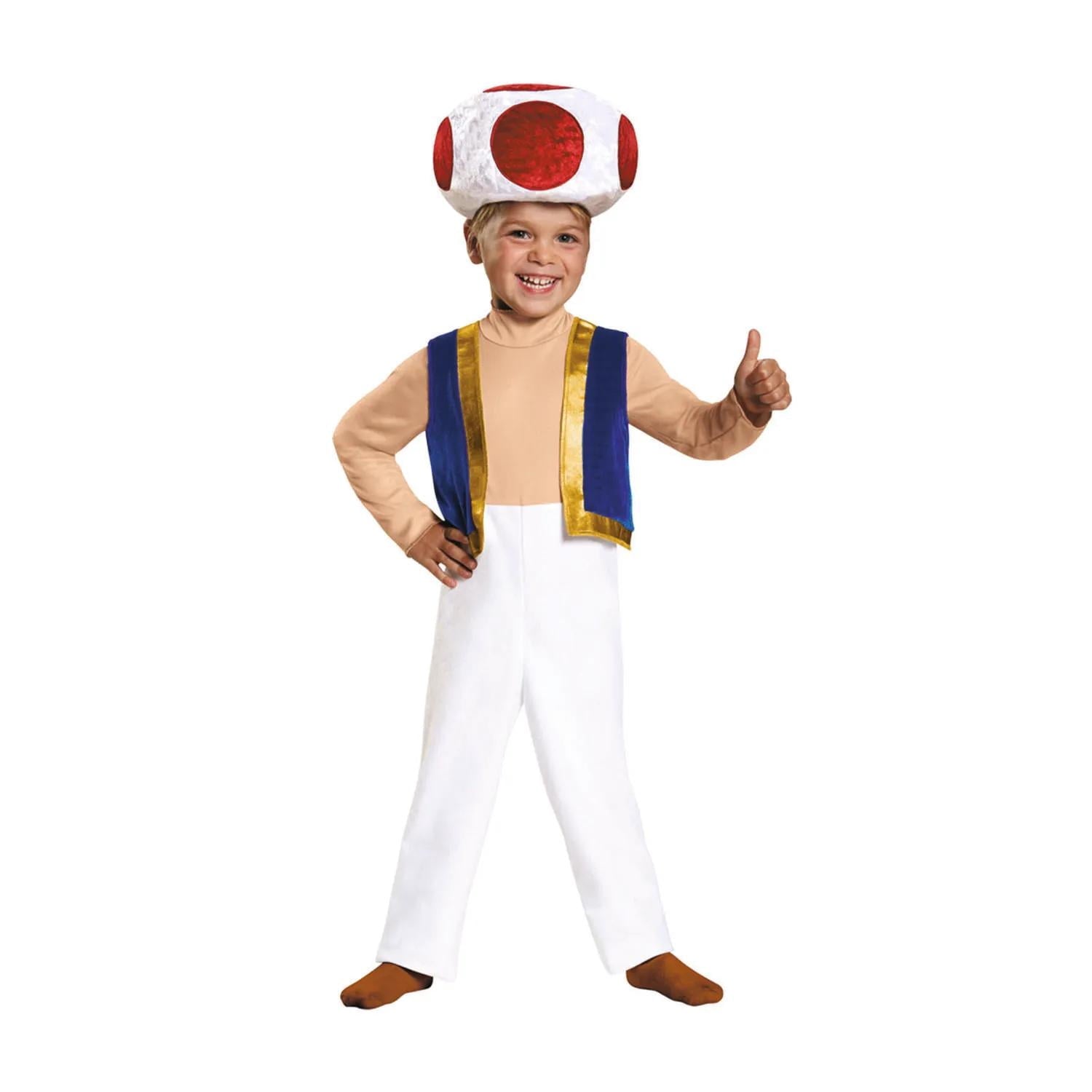  Toddler Super Mario Toad Costume - Size 3T-4T