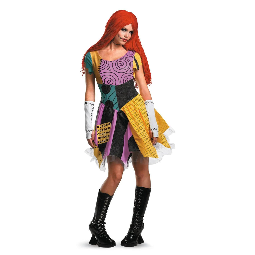  Womens Nightmare Before Christmas Fab Ragdoll Sally Dress Deluxe Costume - Size Medium