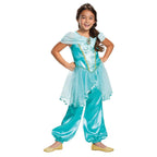 Disney's Aladdin Girls' Classic Jasmine Jumpsuit Costume - Size 4-6 - Blue
