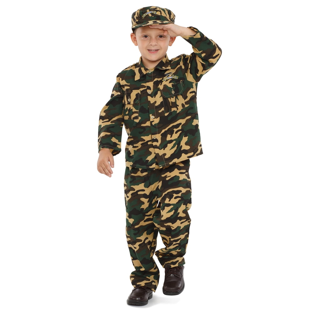  Toddler Boys' Army Soldier Costume - Size 3T-4T