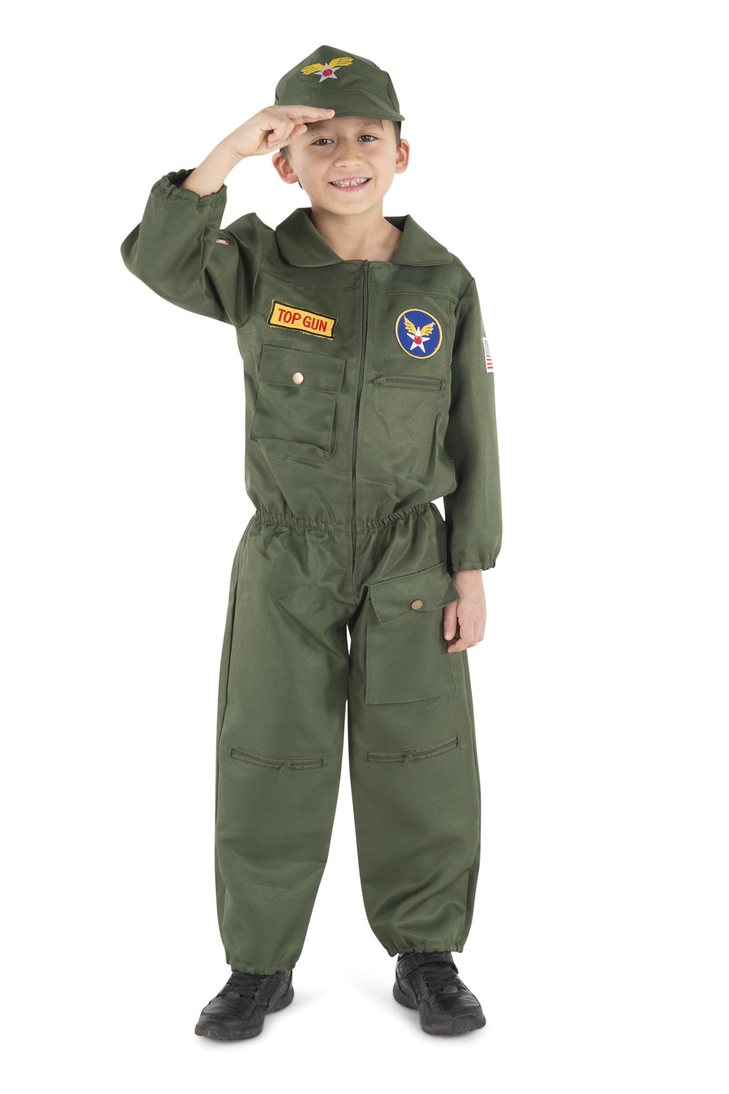  Top Gun Costume - Air Force Fighter Pilot Costume - WW2 Fighter Pilot Dress Up for Boys and Girls