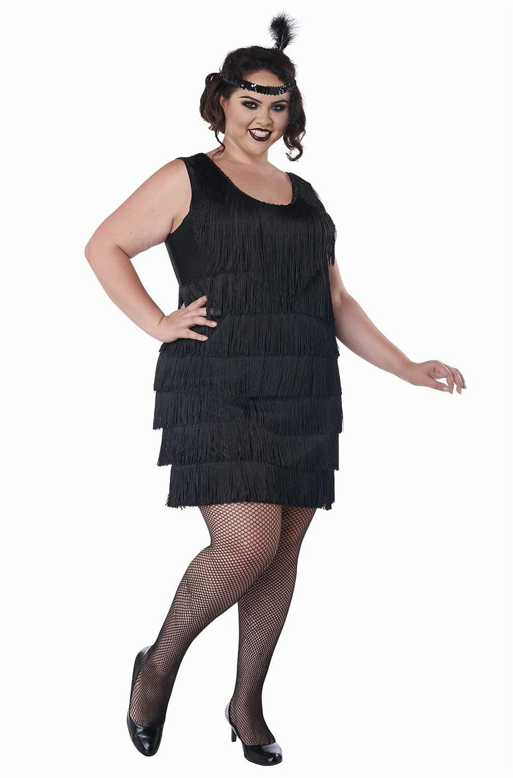 Flapper Fashion Women's Halloween Fancy-Dress Costume for Adult, Plus Size