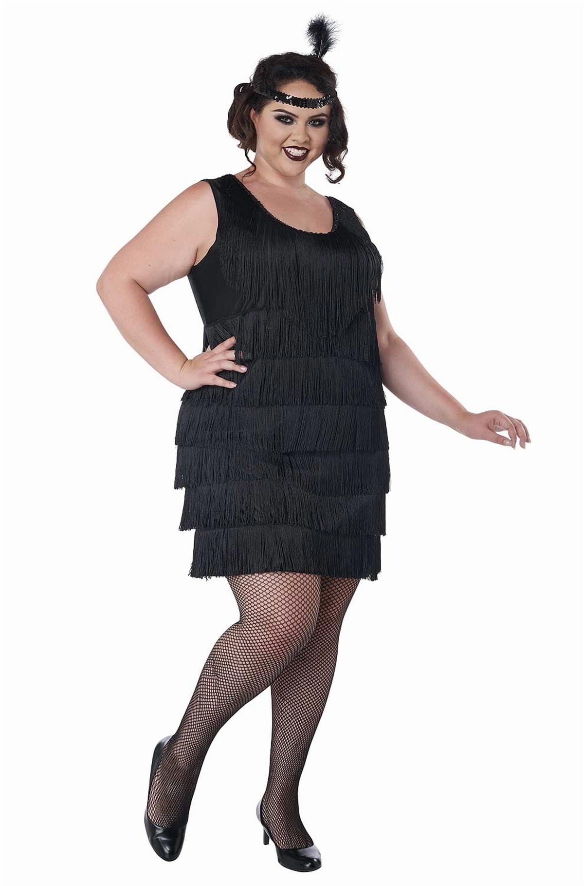 Flapper Fashion Women's Halloween Fancy-Dress Costume for Adult, Plus Size