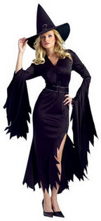  Dark Gothic Witch Gown Women's Halloween Fancy-Dress Costume for Adult, M