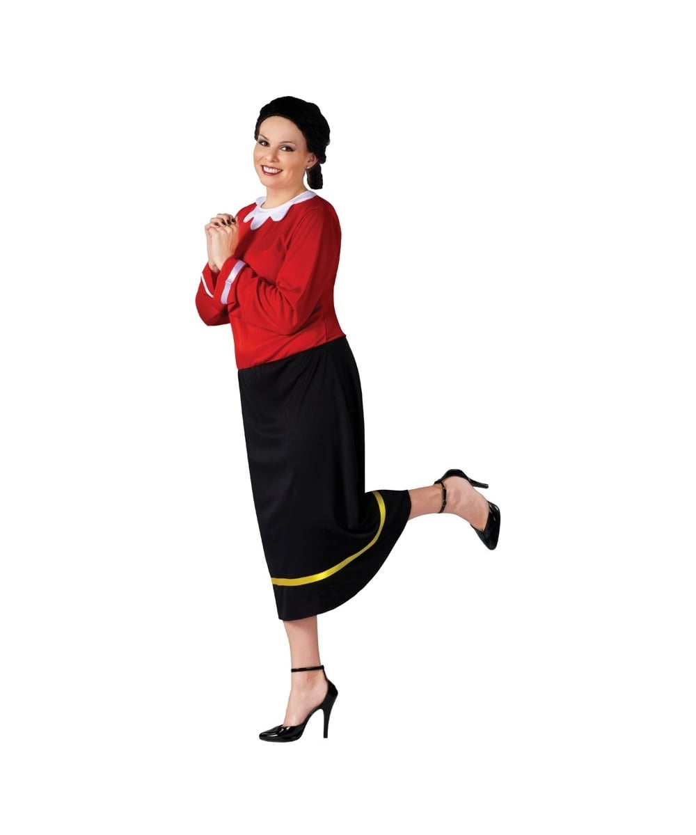  Popeye Olive Oyl Halloween Fancy-Dress Costume for Adult, Women's Plus size