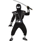  Silver Mirror Ninja Girl's Halloween Fancy-Dress Costume for Child, S