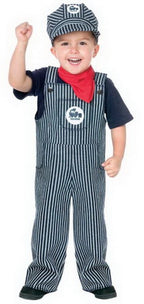  Train Engineer Boy's Halloween Fancy-Dress Costume for Toddler, 3T-4T