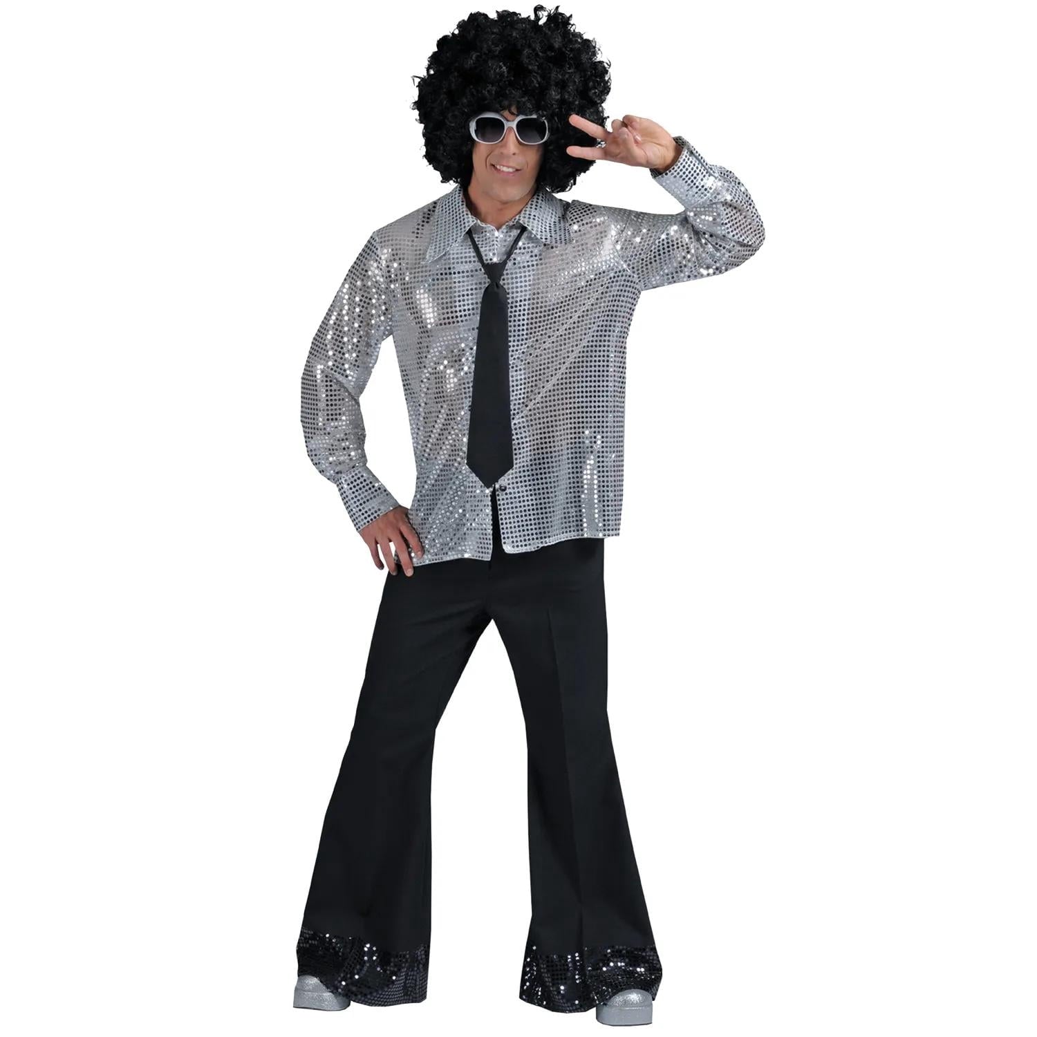  Men's 70's Disco Sequin Pants Costume - Size Large