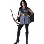  Hooded Huntress Dress Halloween Fantasy Costume Female, Adult 18-64, Multi-Color
