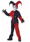 Joker Jester Evil Boy's Halloween Fancy-Dress Costume for Child, Regular M