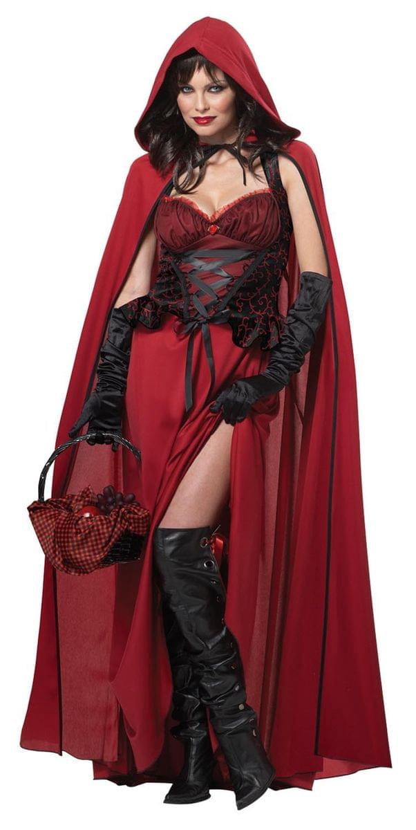 Spookyfits™ Dark Red Riding Hood Women's Halloween Costume for Adult