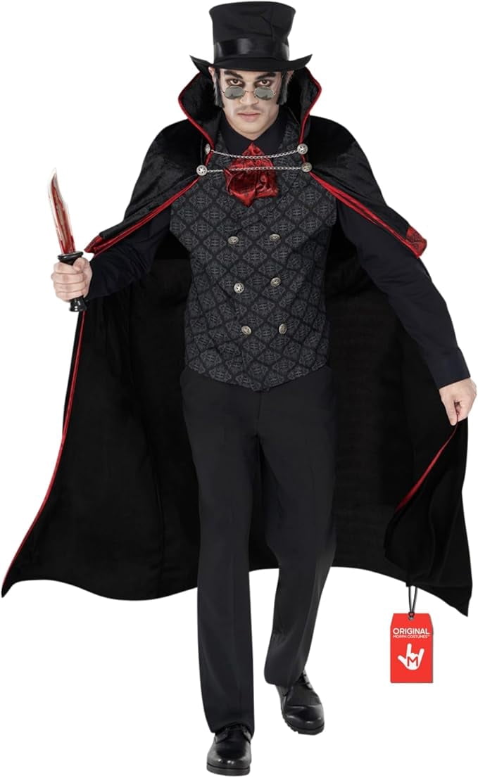  Mens Jack the Ripper Costume Adult Serial Killer Halloween Halloween Black M